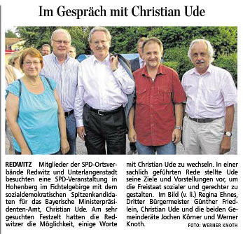 Redwitzer in Hohenberg bei Christian Ude